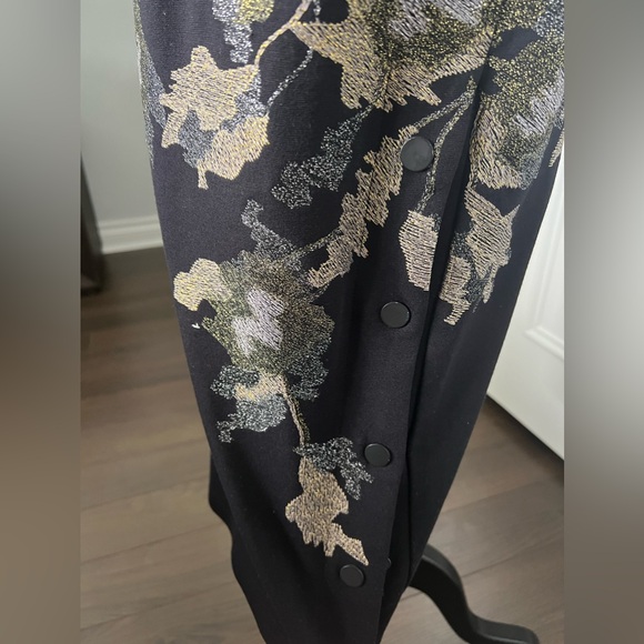 BCBGMaxAzria Size 4 Runway Skirt Gold Silver Black - Picture 4 of 5